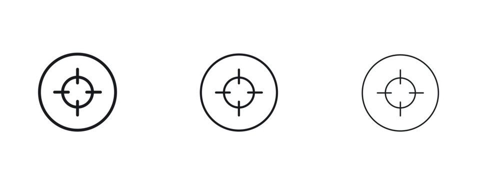 Aim icon vector Logo Designs - Stock vectors.