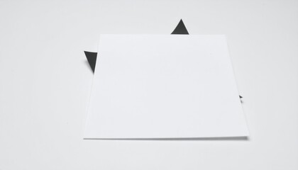Geometric Composition With Paper Shapes In Monochromatic Color Scheme On White Background