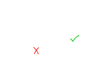 Simple white calendar icon with checkmark and cross mark for planning and scheduling transparent background