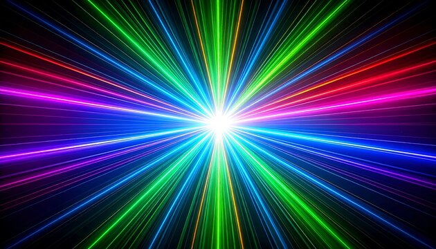 Radiant burst of vibrant light rays