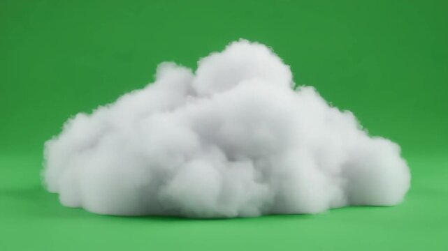 Fluffy gray cloud isolated