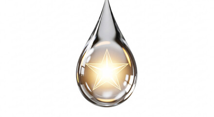 Brilliant star essence captured in a single, luminous liquid drop