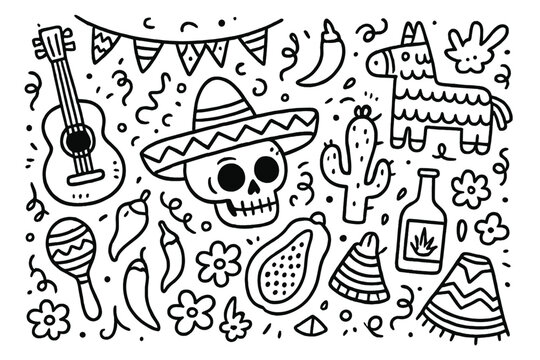 mexican culture drawings easy