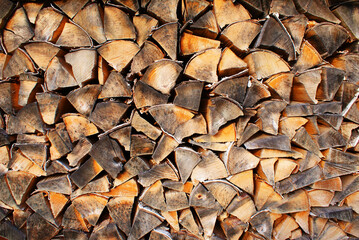 Firewood, wood texture, background, wooden planks.