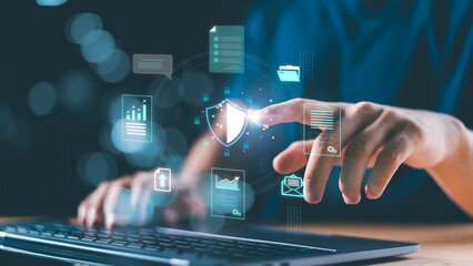 Cybersecurity concept focusing on secure data access, digital protection, and cloud infrastructure. Represents modern authentication, user identity control, and enterprise-level data governance.