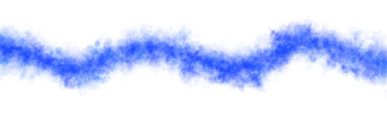 Blue smoke wave line on transparent background, mockup template for mystical energy, dreamy explosion, or fantasy effect. Perfect for overlays, backgrounds, and cinematic special visual compositions.