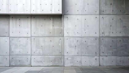 Gray concrete wall panels