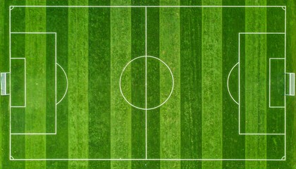 High-angle view of a soccer field