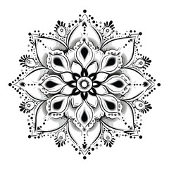 vector illustration of a mandala flower