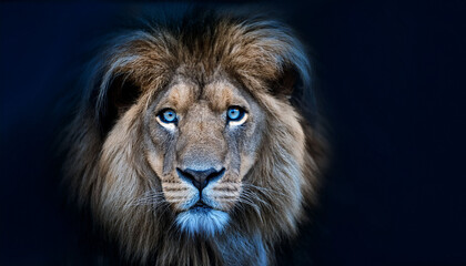 Fototapeta premium Bluewing Lion Look Extreme Close Up Photography Hd Wallpaper