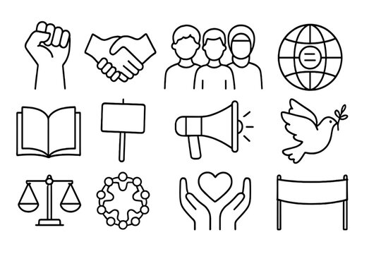 Raical Icon Symbols That Represent Racial Equality