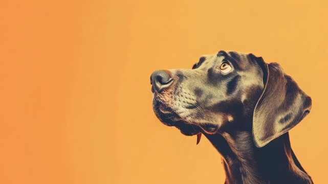 A dog with floppy ears and droopy expression.