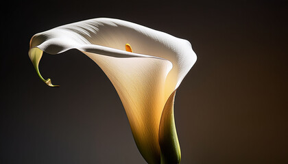 Illuminated Calla Lily A Study In Light And Shadow