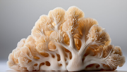 Detailed Coral Specimen Against Light Background