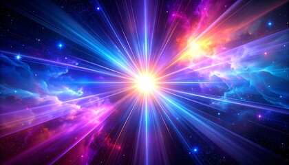 Obraz premium Radiant cosmic explosion
