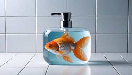 Fish in a soap bottle