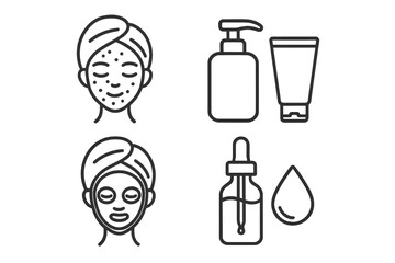 Scissors outline linear vector illustration for graphic design, web apps, adverts, marketing cards, cartoon style transparent background, ordered set of cutting tools