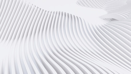 Naklejka premium Abstract Curved Shapes. White Circular Background.
