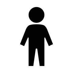 立つ男の子のピクトグラム