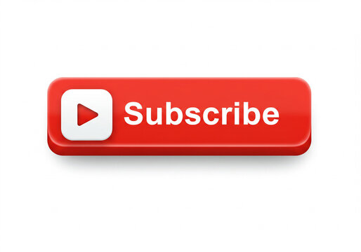 Subscribe Video Channel Button Icon Vector Illustration Isolated on White Background - Powered by Adobe