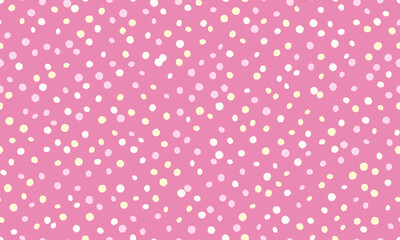 Delightful pink background with scattered pastel dots.  Perfect for adding a touch of playful femininity to your designs. Ideal for websites, stationery, textiles, and packaging.
