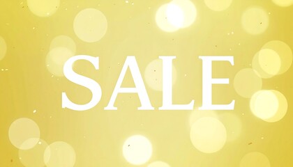 Gold sale banner with bokeh
