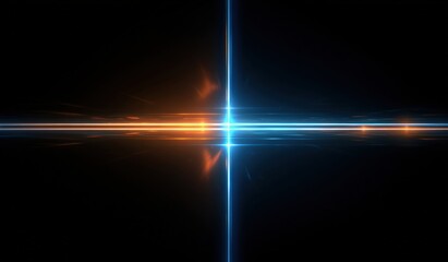 Abstract design with intersecting light beams