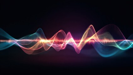 Abstract waveform graphic with vibrant colors
