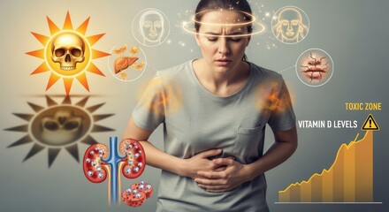 Woman Experiencing Health Issues Due to High Vitamin D Levels