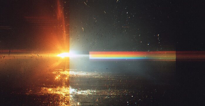 Abstract digital art with vibrant light and color