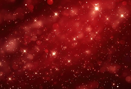 Abstract red bokeh background - Powered by Adobe