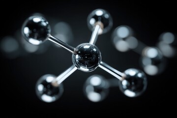 Metallic molecule, scientific illustration