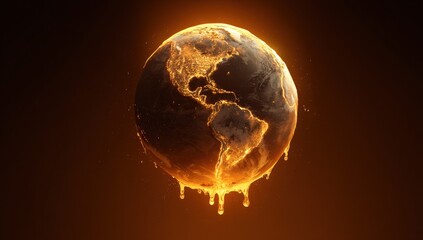 Molten Earth on a dark background