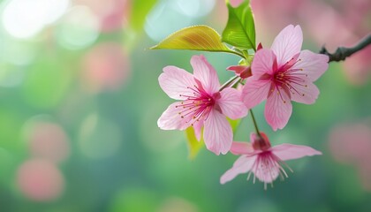 Giant Tiger Flower: The Stunning Blossom Of Wild Himalayan Cherry At Khun Chang Kian, Chiangmai, Thailand Showcasing Its Beauty.