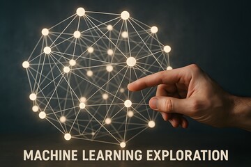 Exploring Machine Learning: A digital touch on data network. 