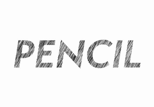 Black And White Sketch Font Pencil Scribble Drawing Text Effect