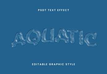 Blue Water Font Gel Aquatic Liquid Text Effect