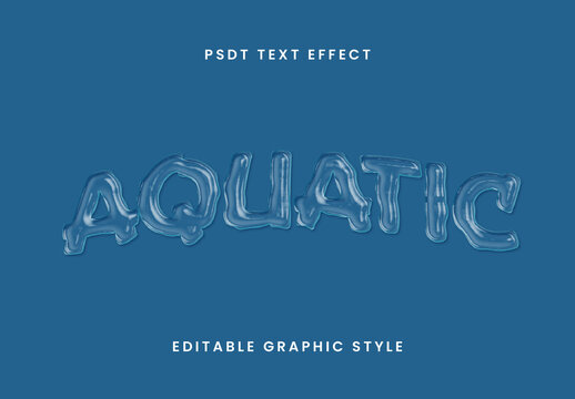 Blue Water Font Gel Aquatic Liquid Text Effect