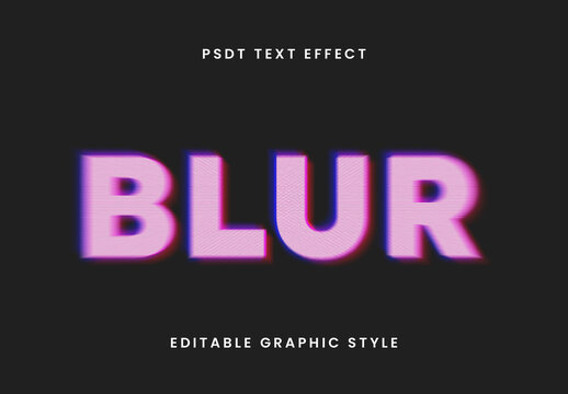 Colorful Glitch Font Blur Distorted Text Effect