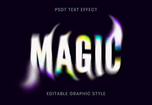 Colorful Haze Dissolving Font Rainbow Smoke Blur Text Effect