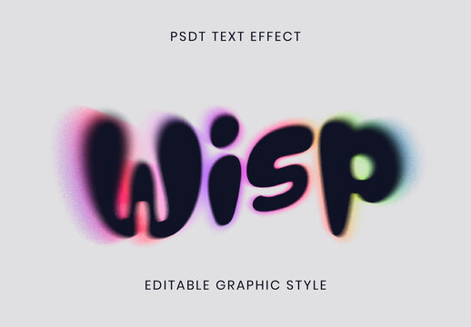 Colorful Haze Disolving Font Soft Blur Glow Text Effect