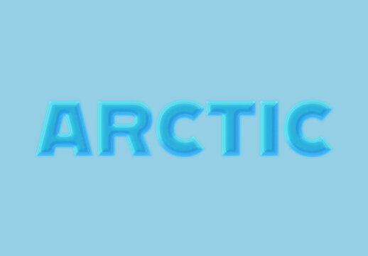 Blue Font Ice Text Effect Arctic Ice Beveled