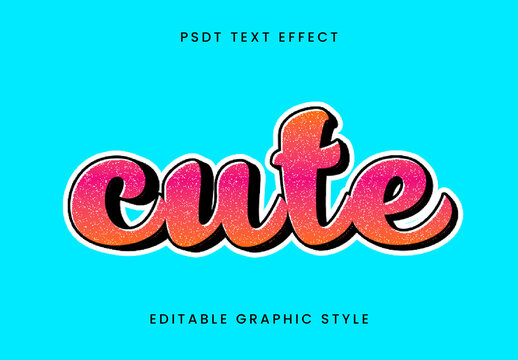 Orange And Pink Bold Cartoon Font Script Cute Fun Text Effect