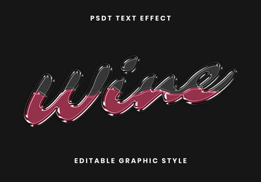 Wine Glass Text Effect