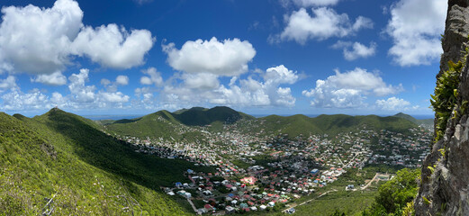Panorama Mountains St. Marteen