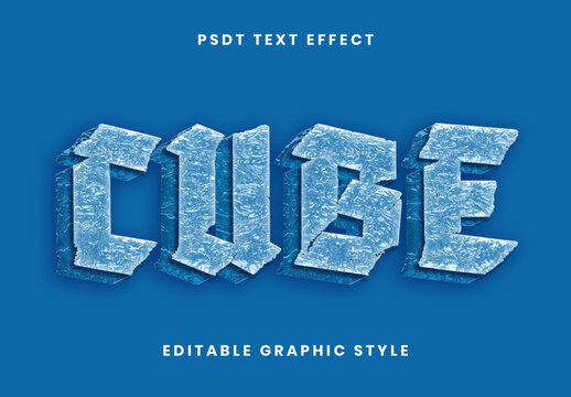 White Frost Font Ice Cube 3D Gothic Text Effect
