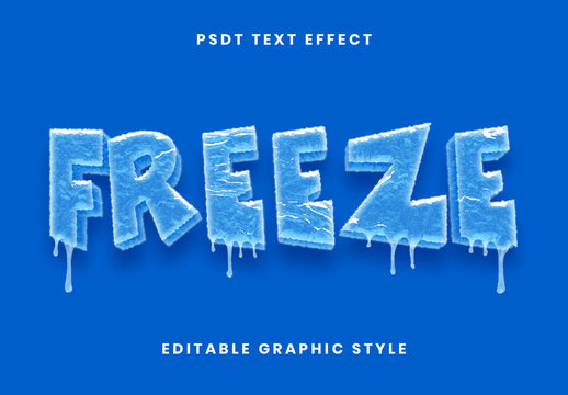 White Frost Font Freeze Ice Dripping Text Effect