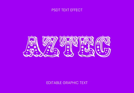 White Mexico Font Mexican Aztec Tribal Ornamental Text Effect