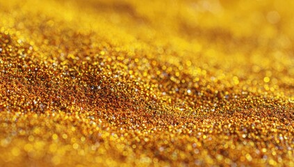 Close-up of shimmering gold glitter
