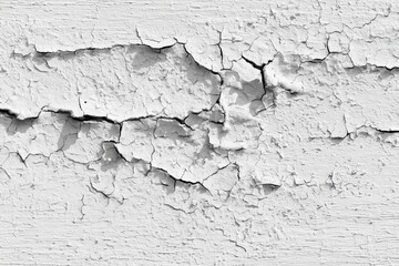 Obraz premium Cracked white painted surface (2)